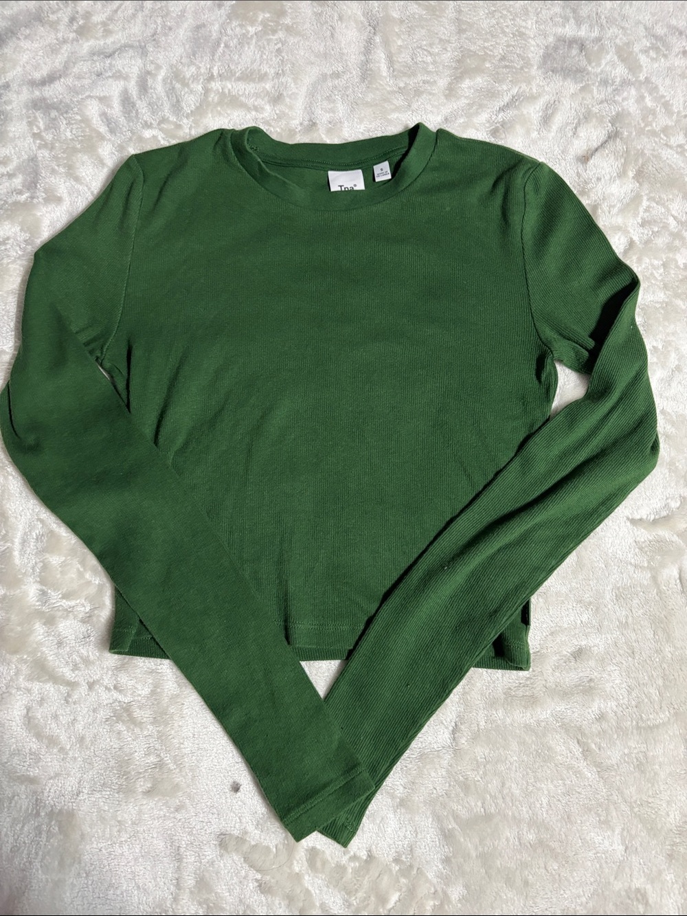 TNA Deep Green Long Sleeve Crewneck Sweater